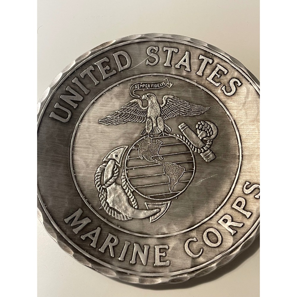 American Marine Corps Forging Hand Forged USMC  Aluminum Plate 6 Inch USA Made